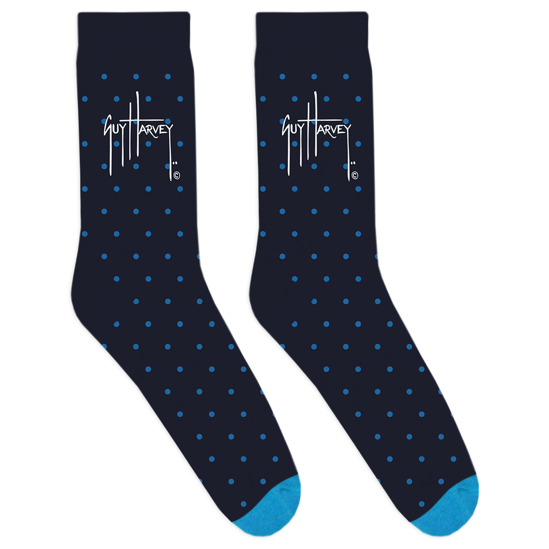 Guy Harvey Bamboo Knitted Socks: Tuna Dots