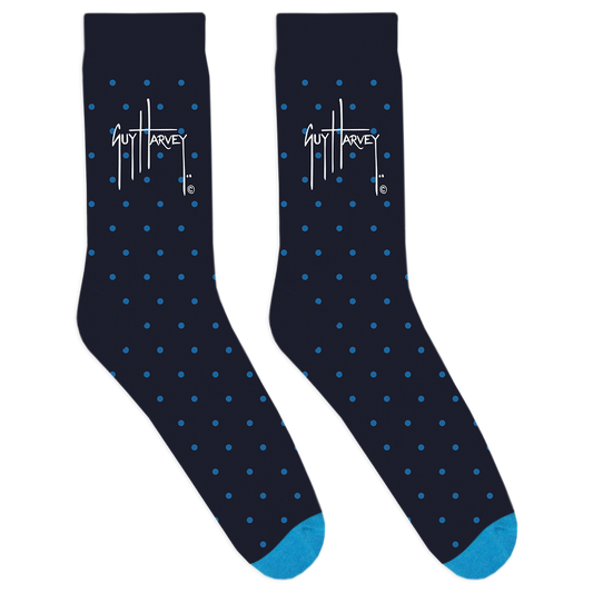 Guy Harvey Bamboo Knitted Socks: Tuna Dots