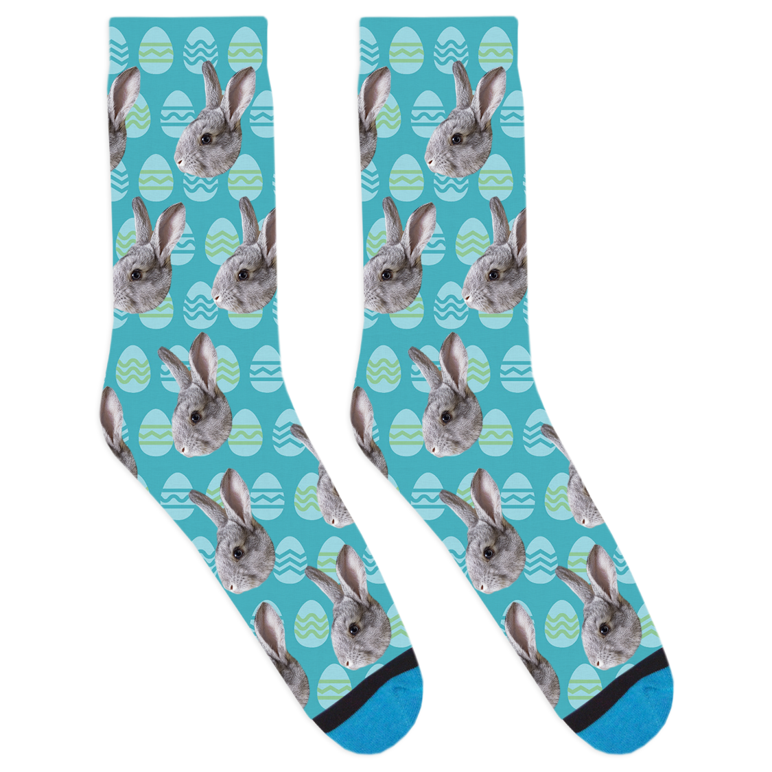 Custom Easter Egg Background Socks
