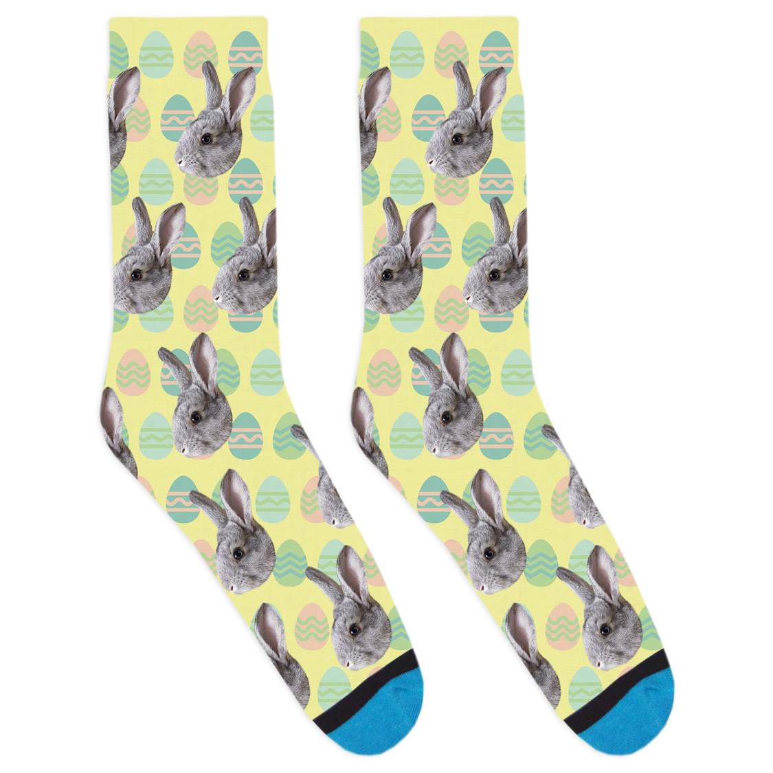 Custom Easter Egg Background Socks