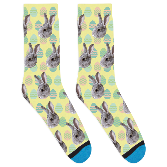 Custom Easter Egg Background Socks
