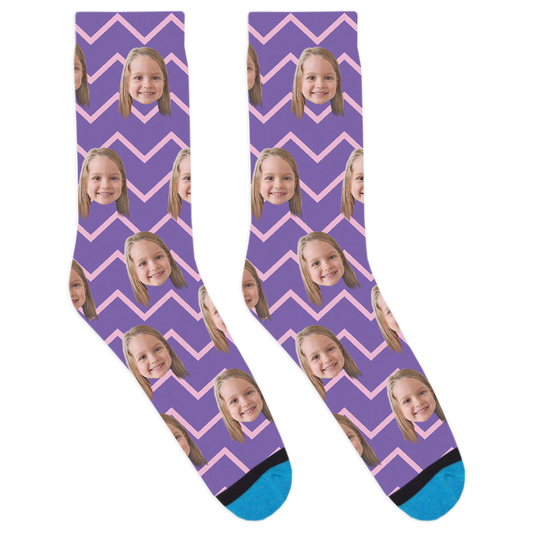 Custom Easter ZigZag Socks