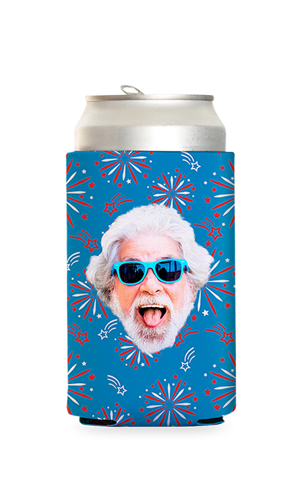Custom Fireworks Can Cooler