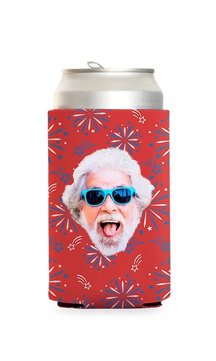 Custom Fireworks Can Cooler