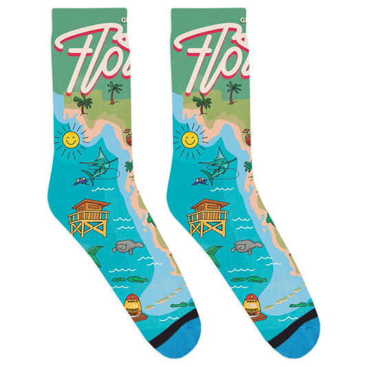 Florida Map Socks