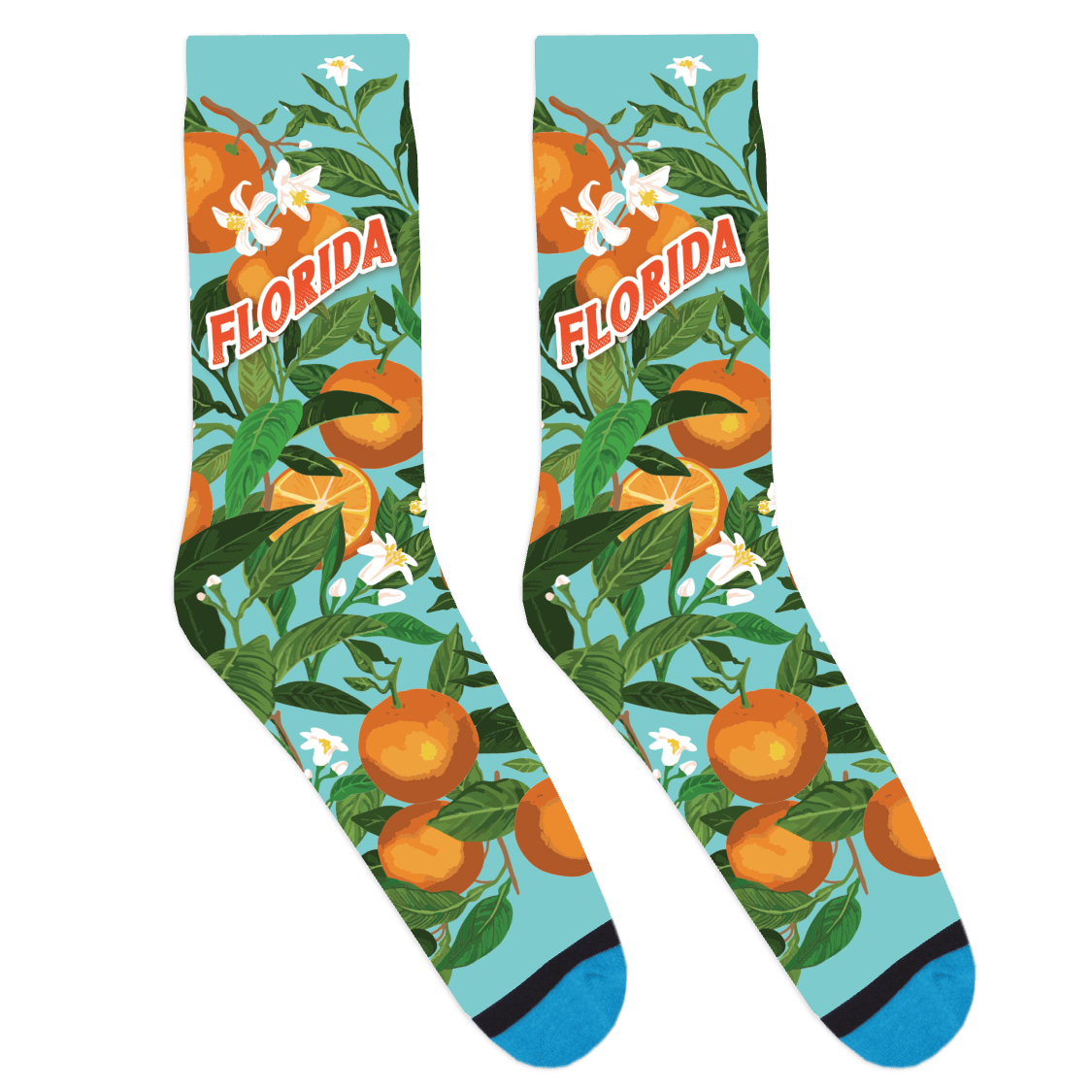 Florida Orange Grove Socks