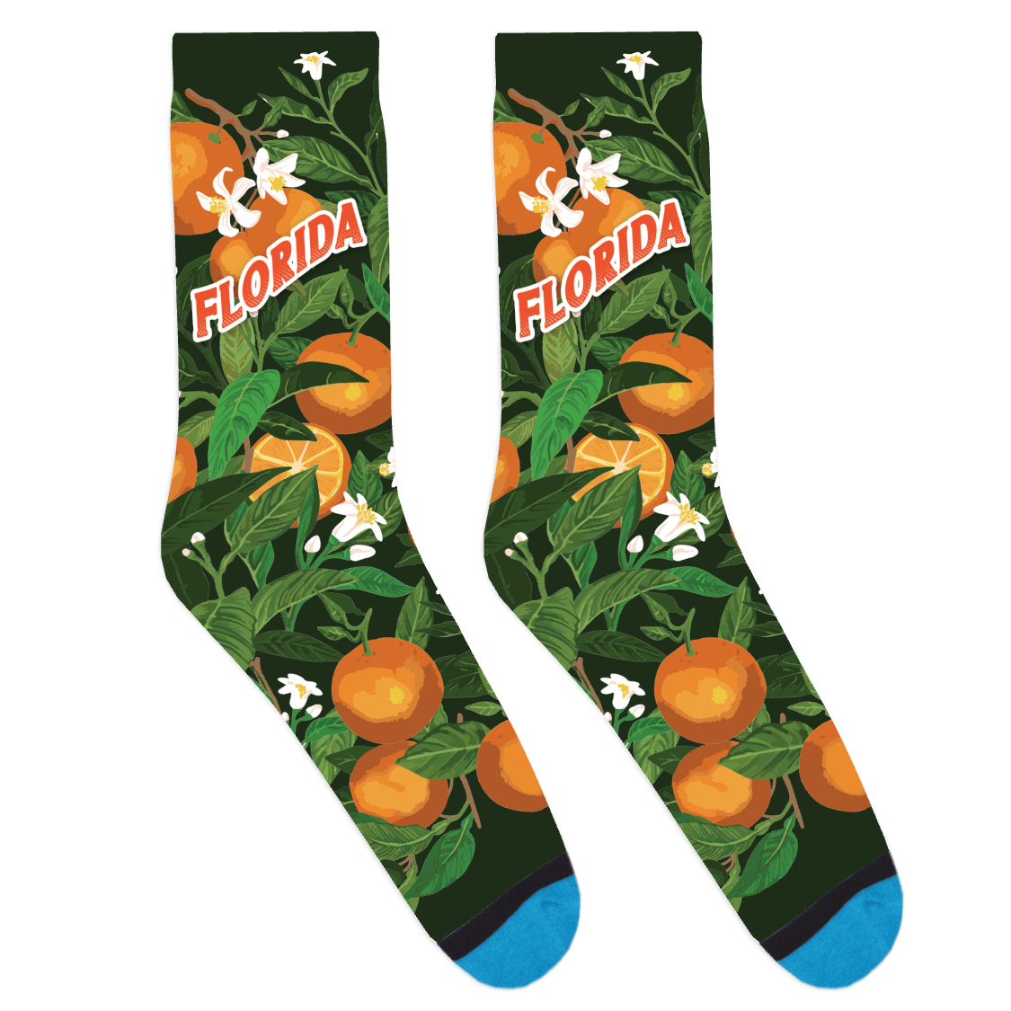 Florida Orange Grove Socks