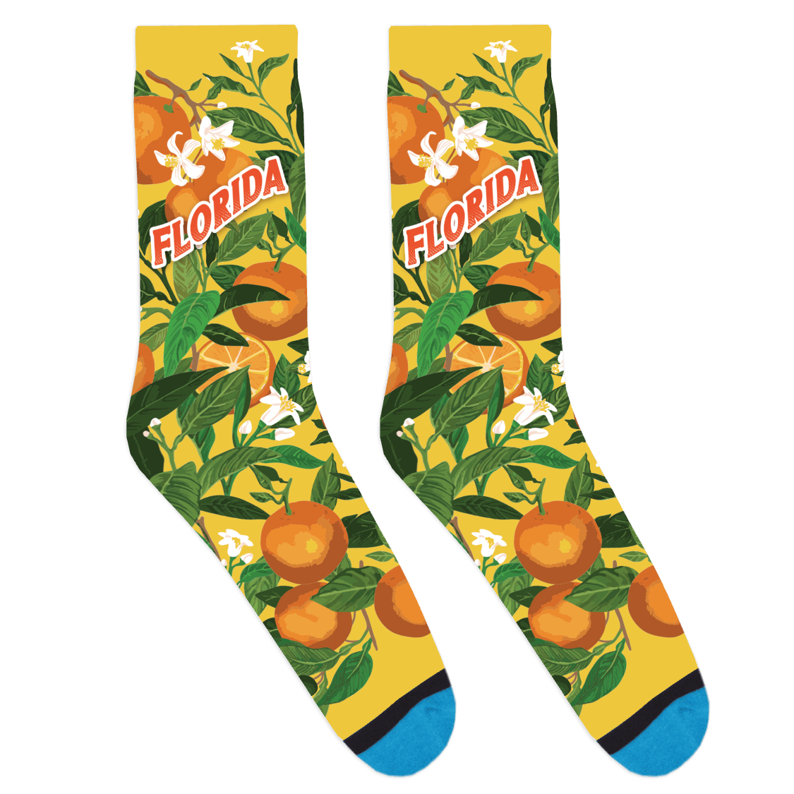 Florida Orange Grove Socks