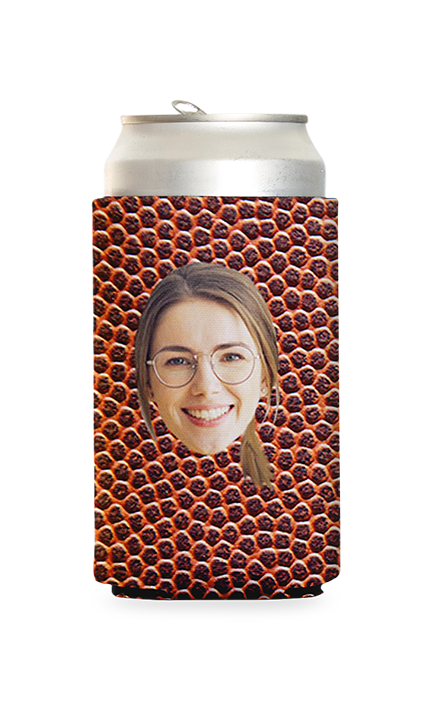 Custom Football Texture Can Cooler