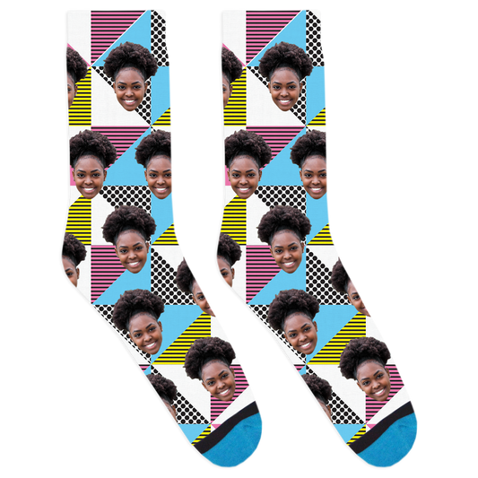 Custom Geo Triangle Socks