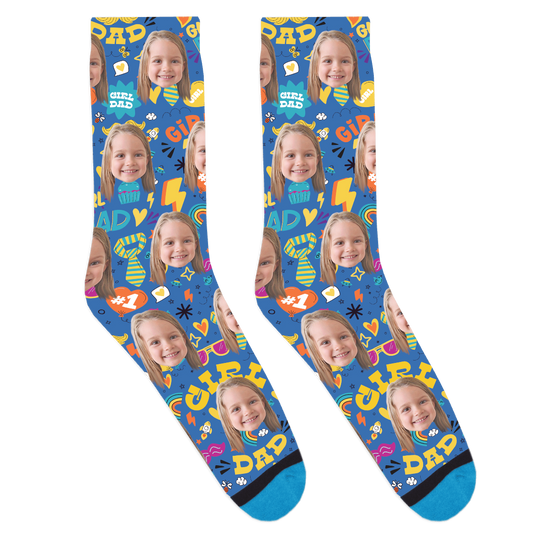 Custom Girl Dad Pattern Socks