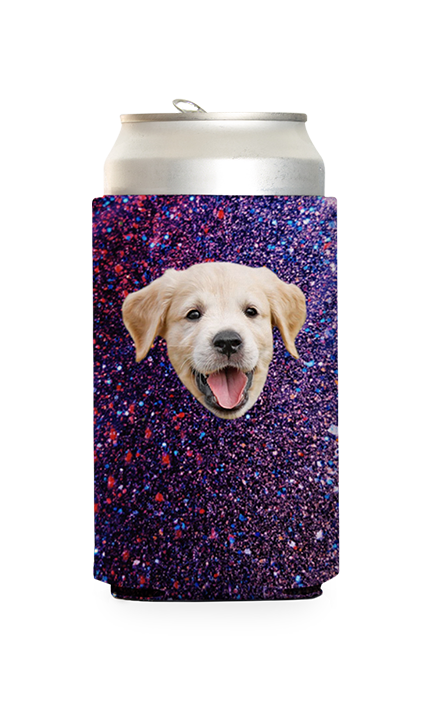 Custom Glitter PatternCan Cooler