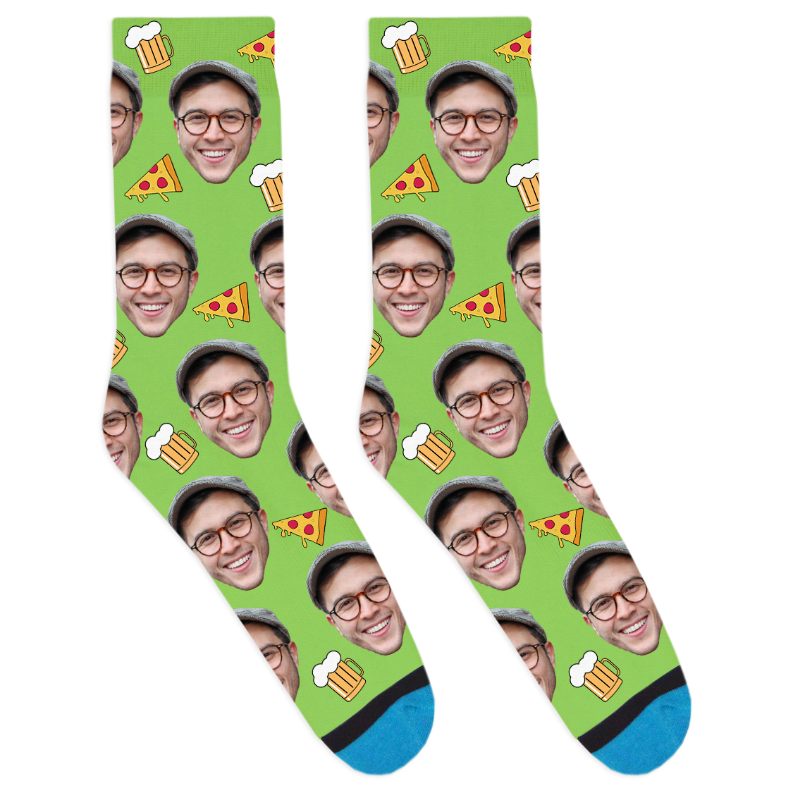 Custom Beer and Pizza Socks