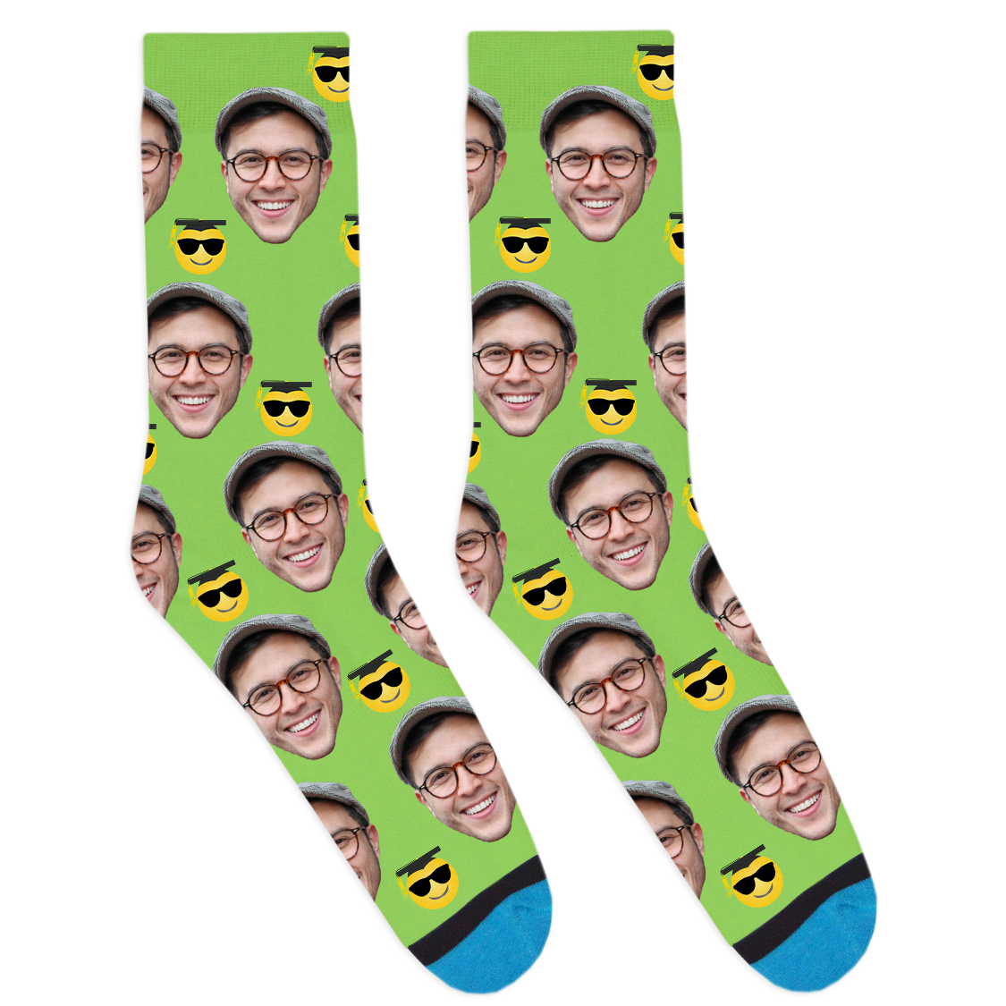 Custom Graduation Emoji Socks