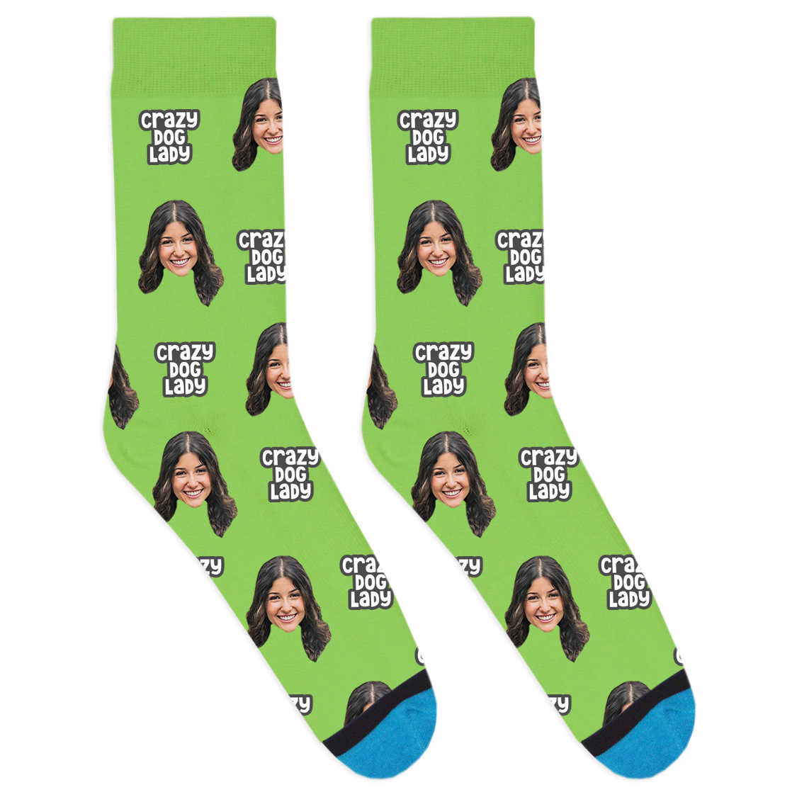 Custom Crazy Dog Lady Socks