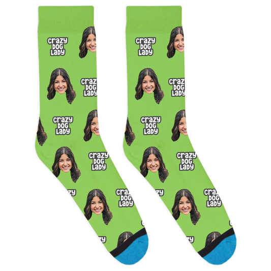 Custom Crazy Dog Lady Socks