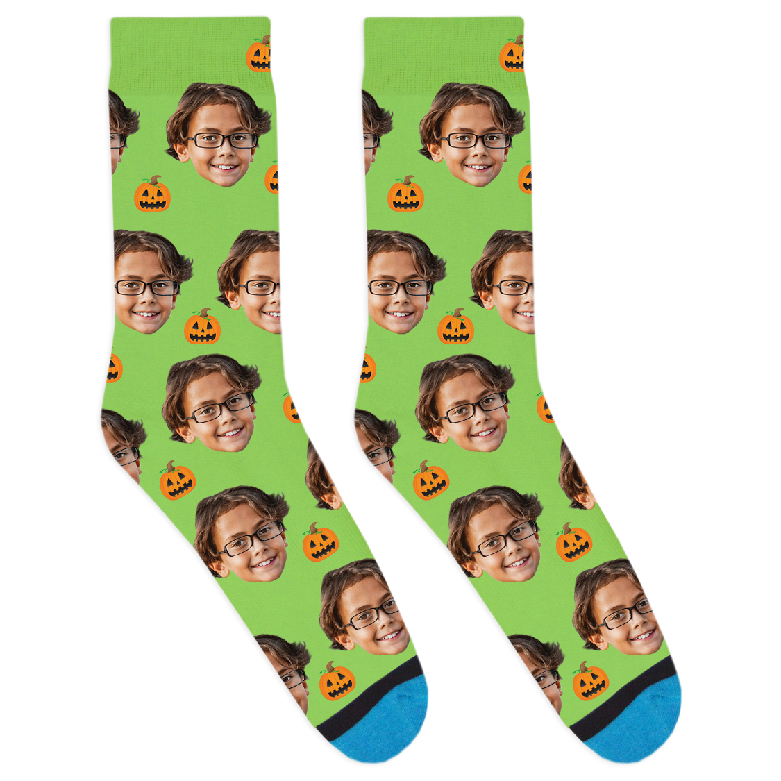 Custom Jack-O'-Lantern Socks