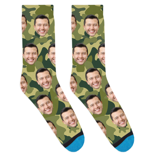 Custom Green Camo Socks