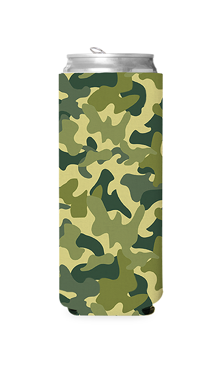 Green Camo Predesigned Can Cooler