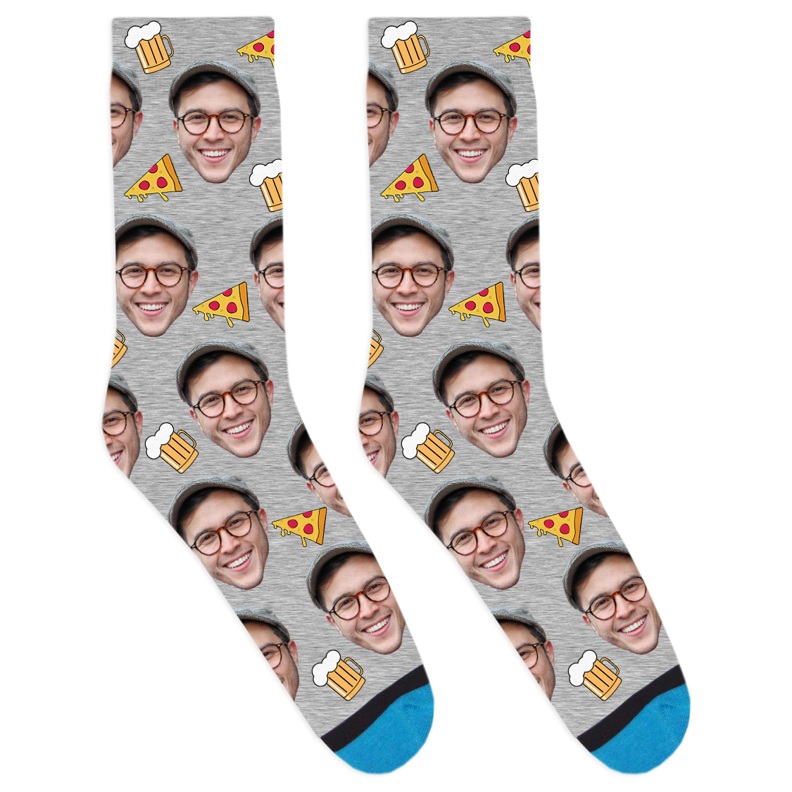Custom Beer and Pizza Socks