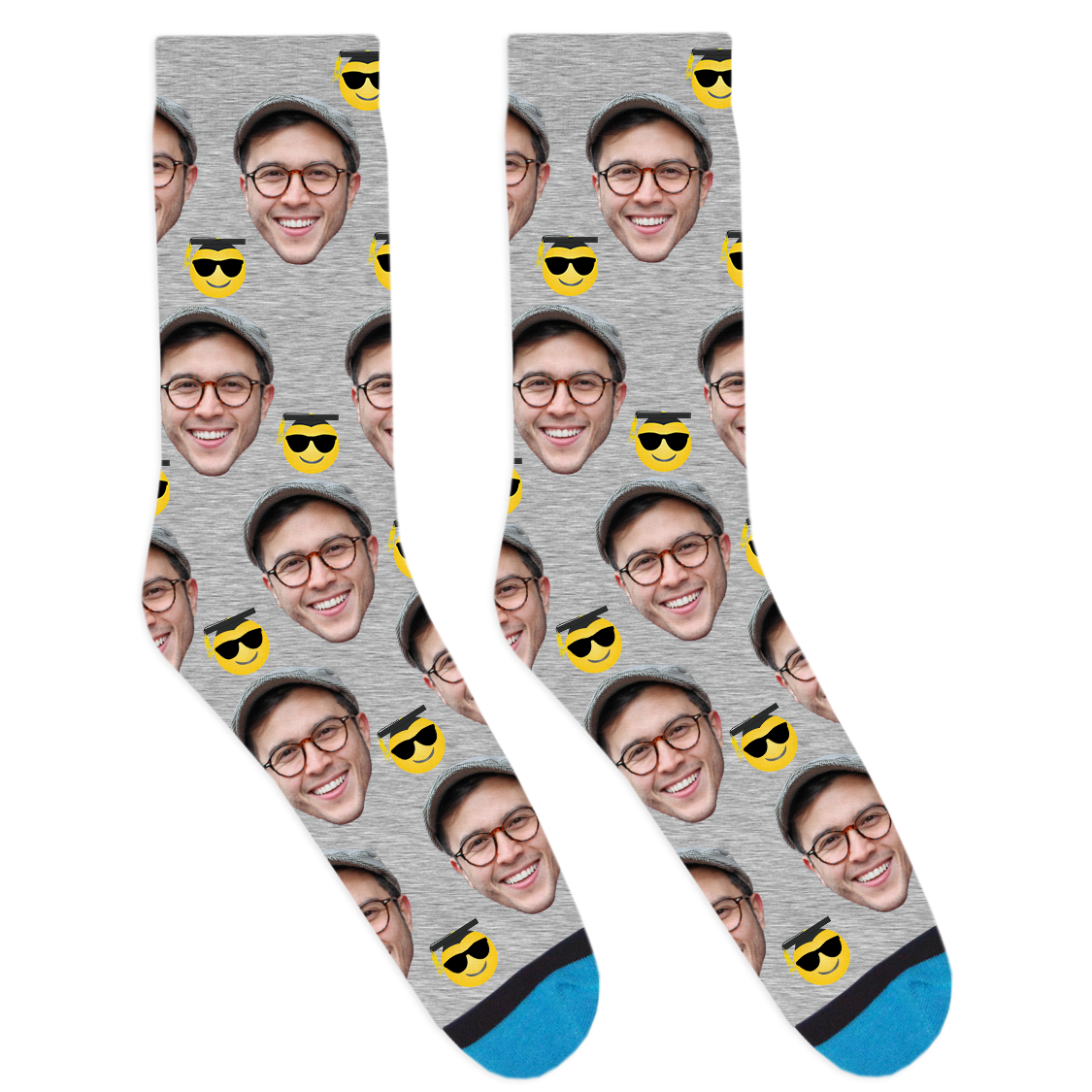 Custom Graduation Emoji Socks