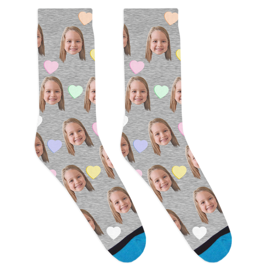Custom Candy Hearts Socks