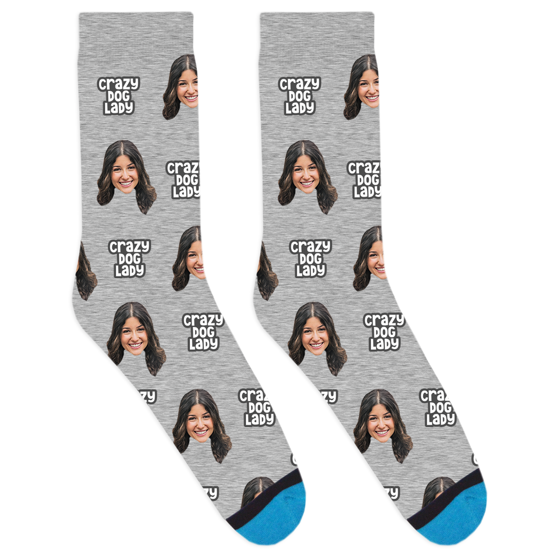 Custom Crazy Dog Lady Socks