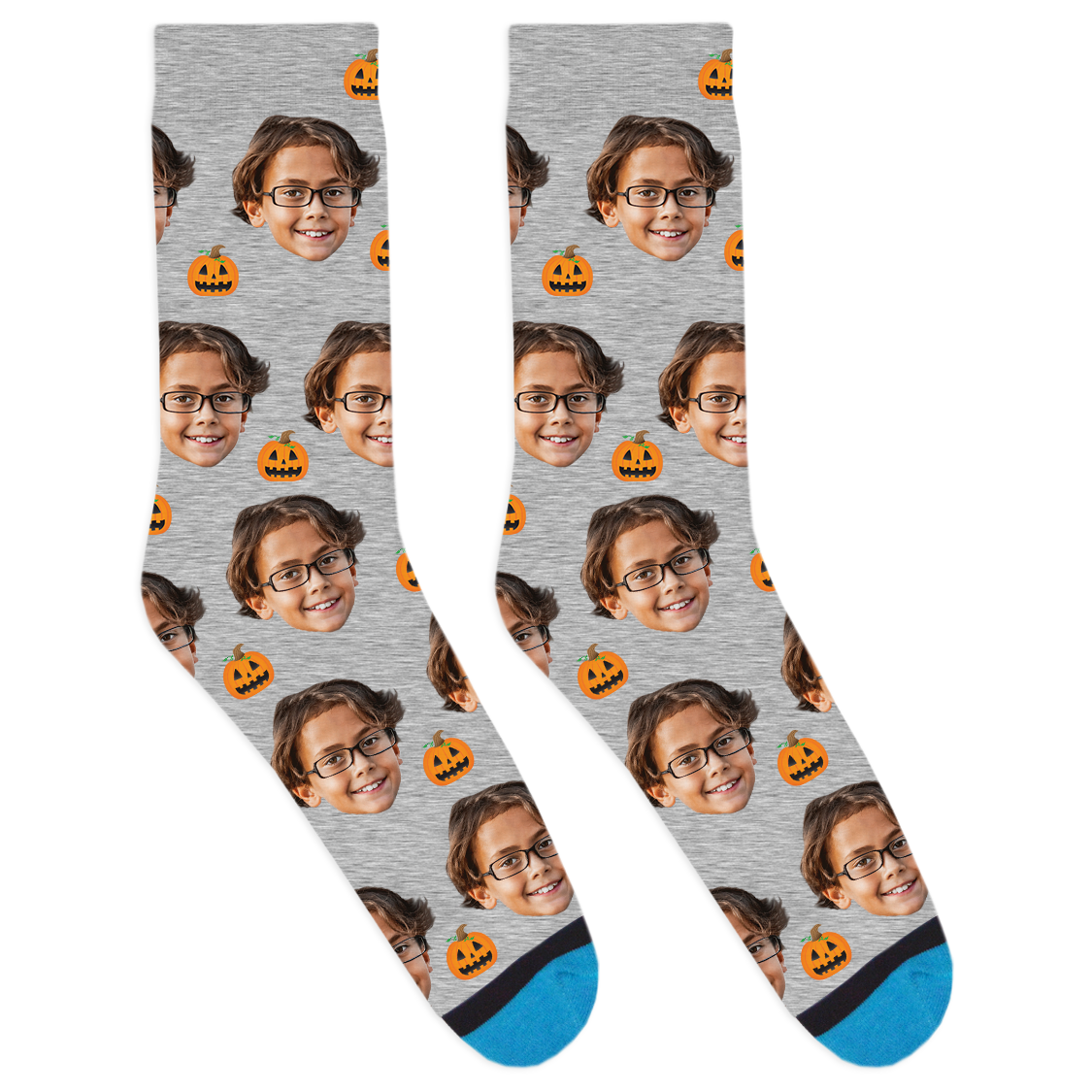 Custom Jack-O'-Lantern Socks