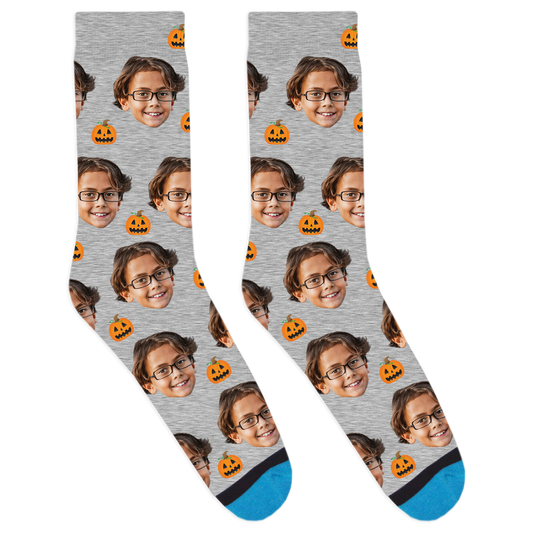 Custom Jack-O'-Lantern Socks