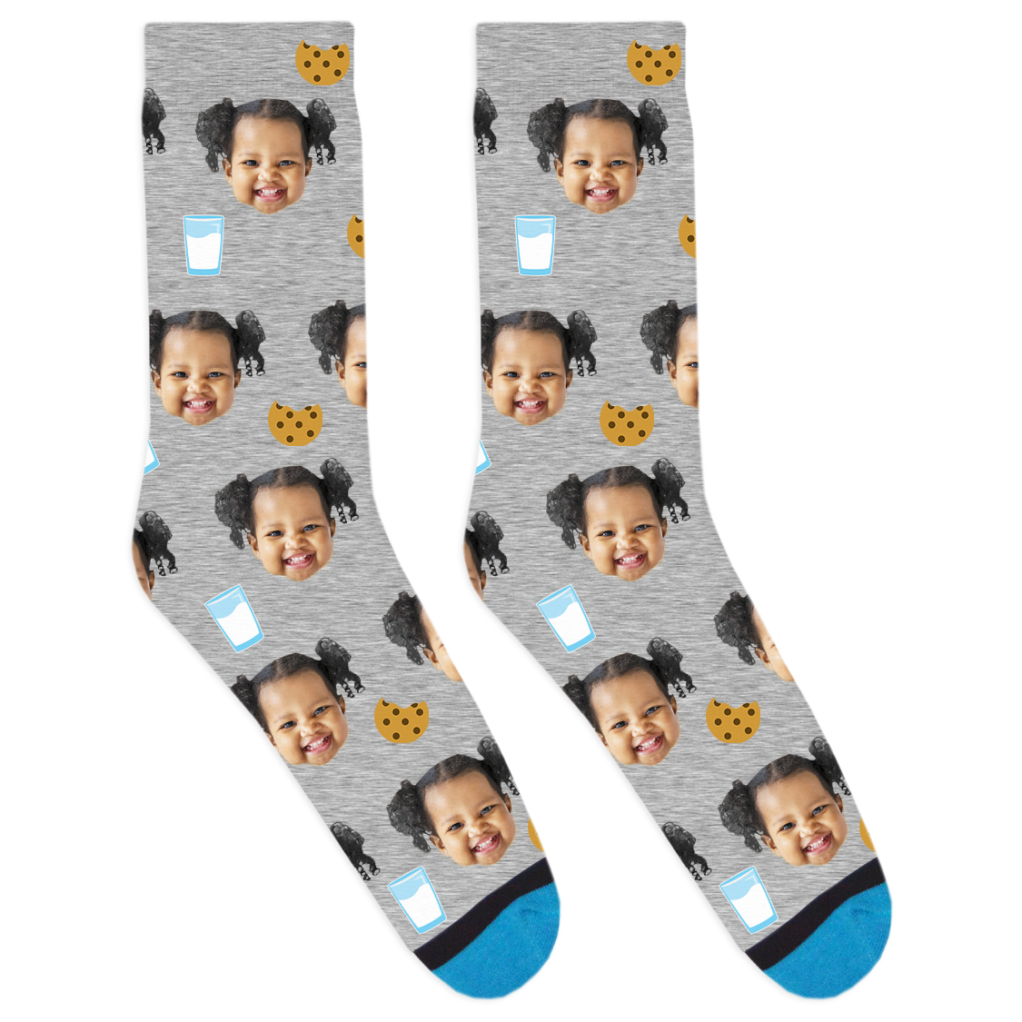 Custom Cookies and Milk Socks