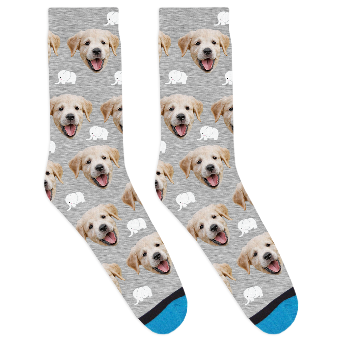 Custom White Elephant Socks