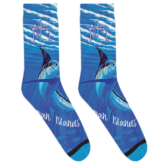 Guy Harvey Cayman Islands - Blue Marlin Socks
