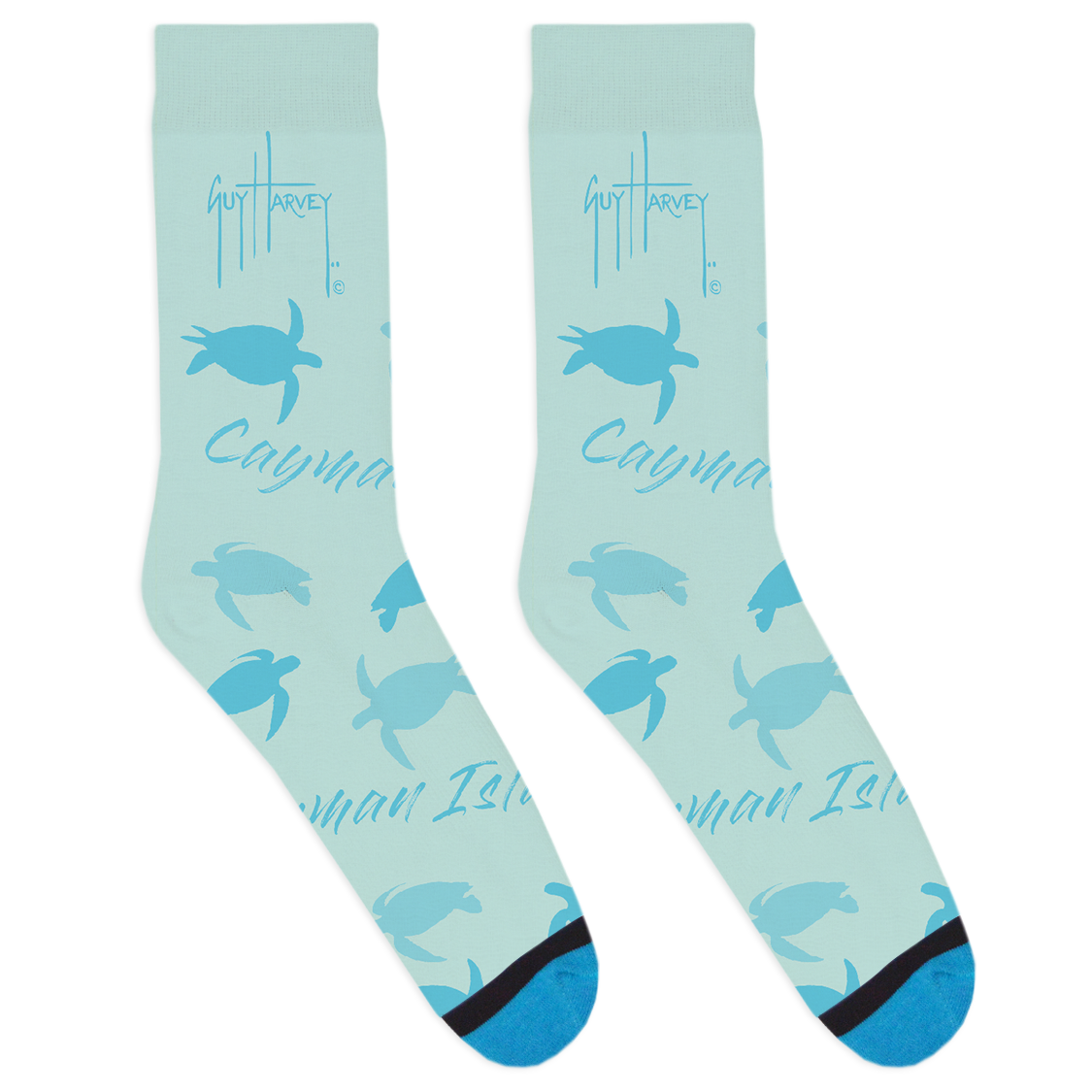 Guy Harvey Cayman Islands - Ocean Blue Turtles Socks
