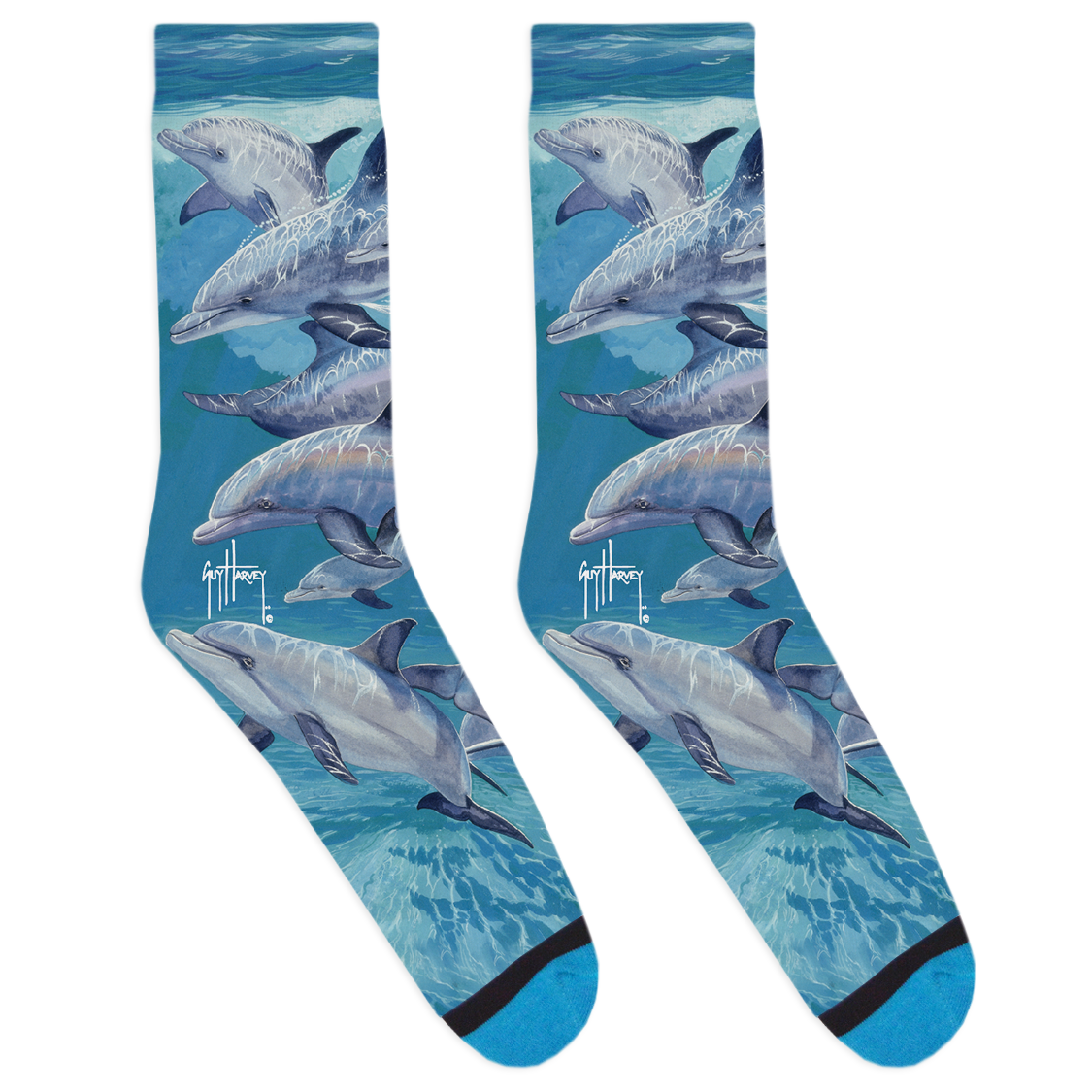 Guy Harvey Dolphin Family Socks