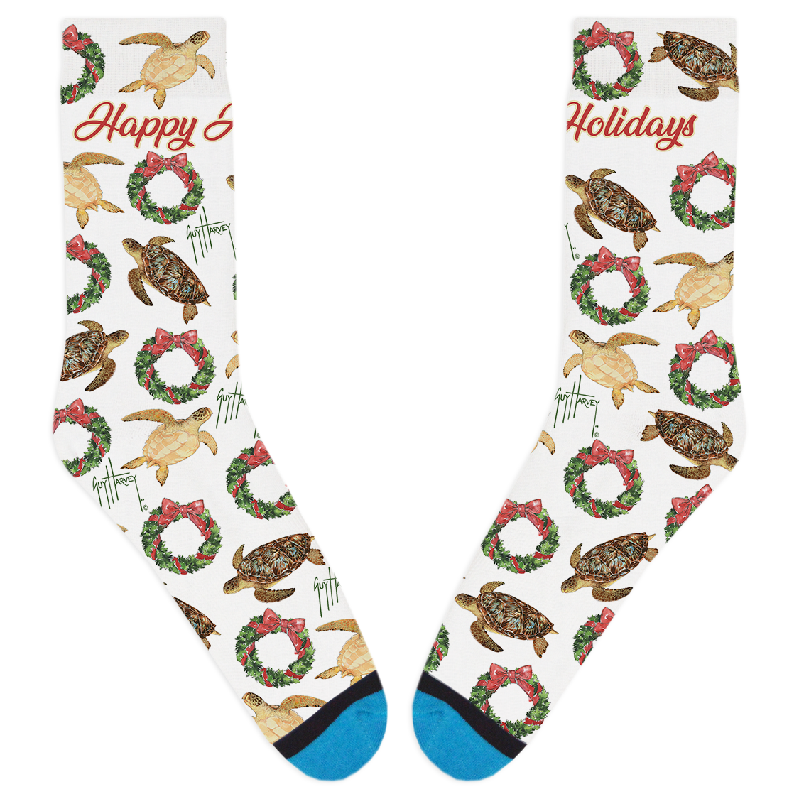 Guy Harvey Holiday Turtles 2 Socks