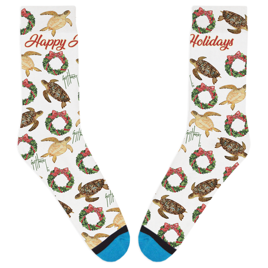 Guy Harvey Holiday Turtles 2 Socks