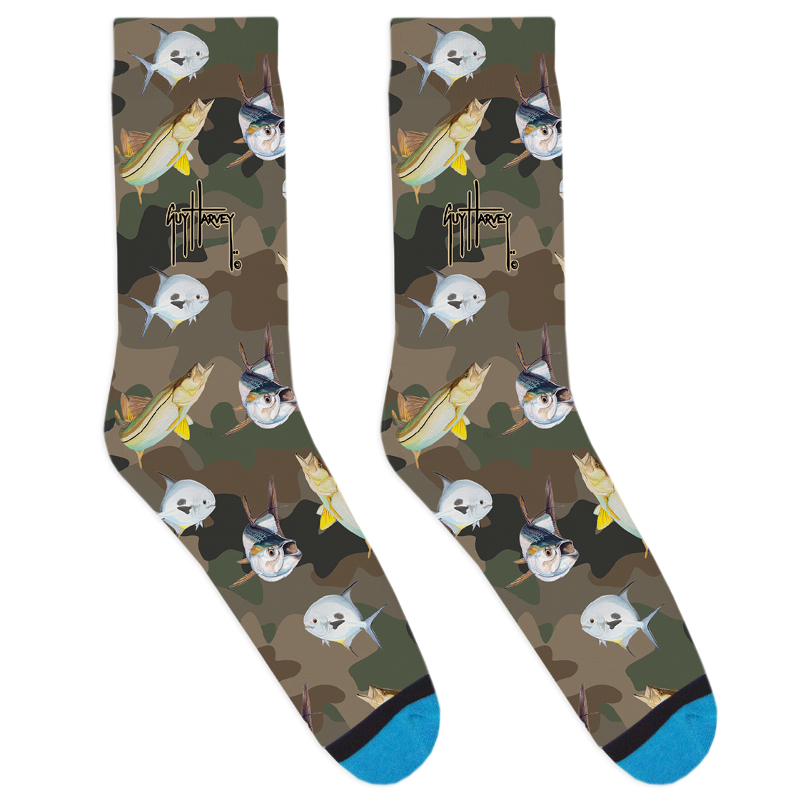 Guy Harvey Inshore Camo Collage Socks