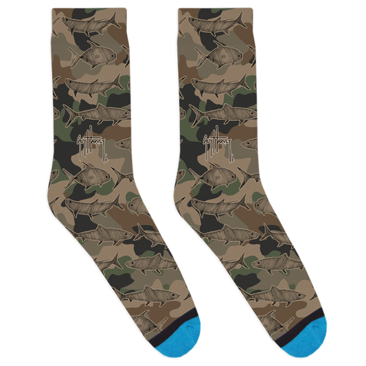 Guy Harvey Inshore Camo Scribble Socks