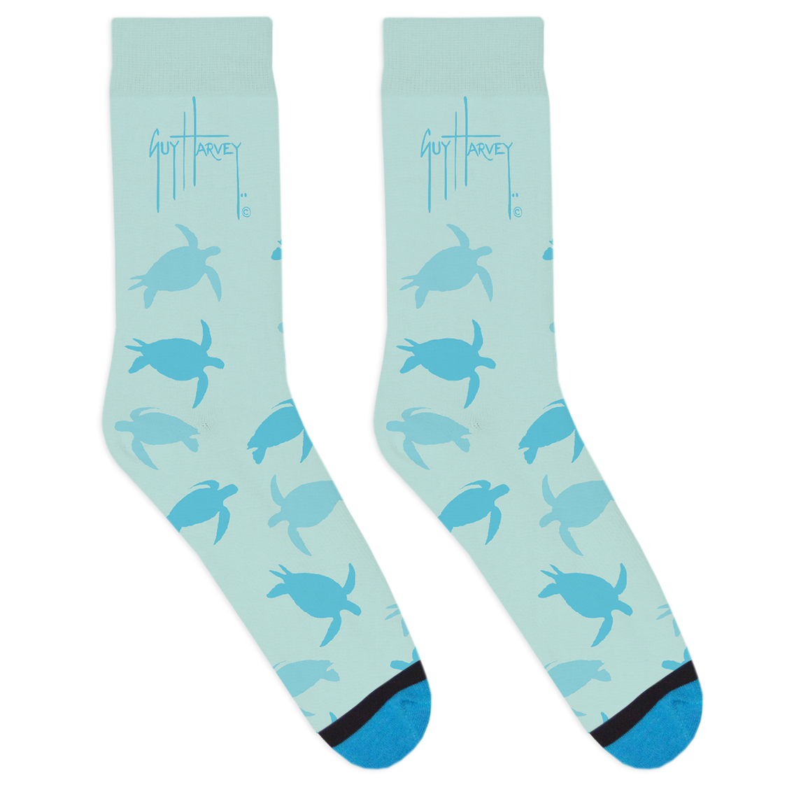 Guy Harvey Ocean Blue Turtles Socks