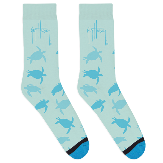 Guy Harvey Ocean Blue Turtles Socks