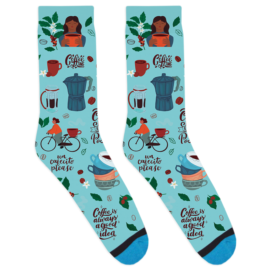 Handdrawn Coffee Socks