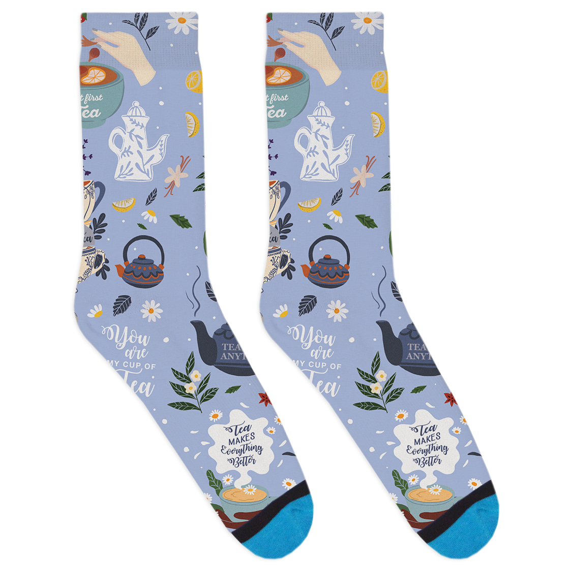 Handdrawn Tea Socks
