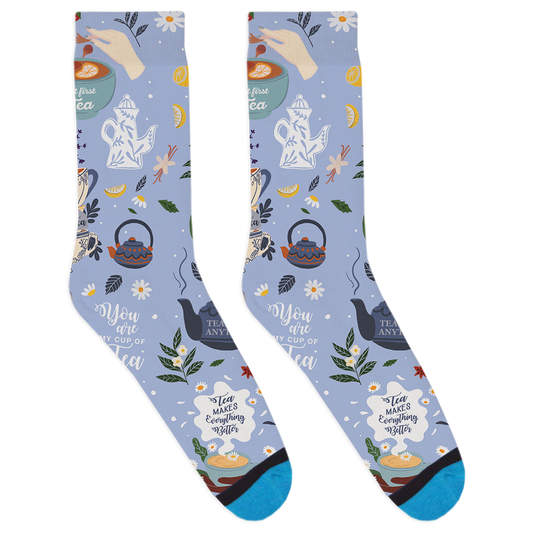 Handdrawn Tea Socks