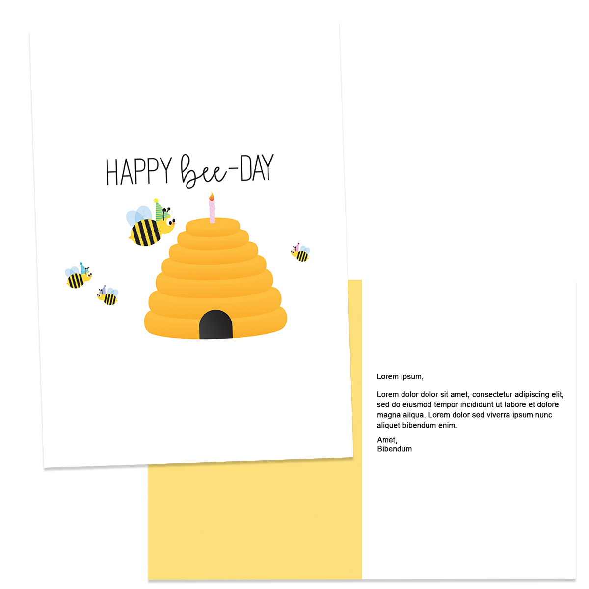 Custom Happy Bee Day Card