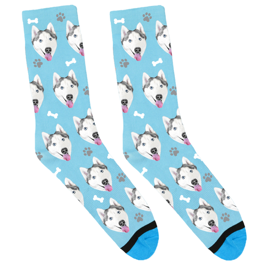 Hiro the Happy Husky Socks