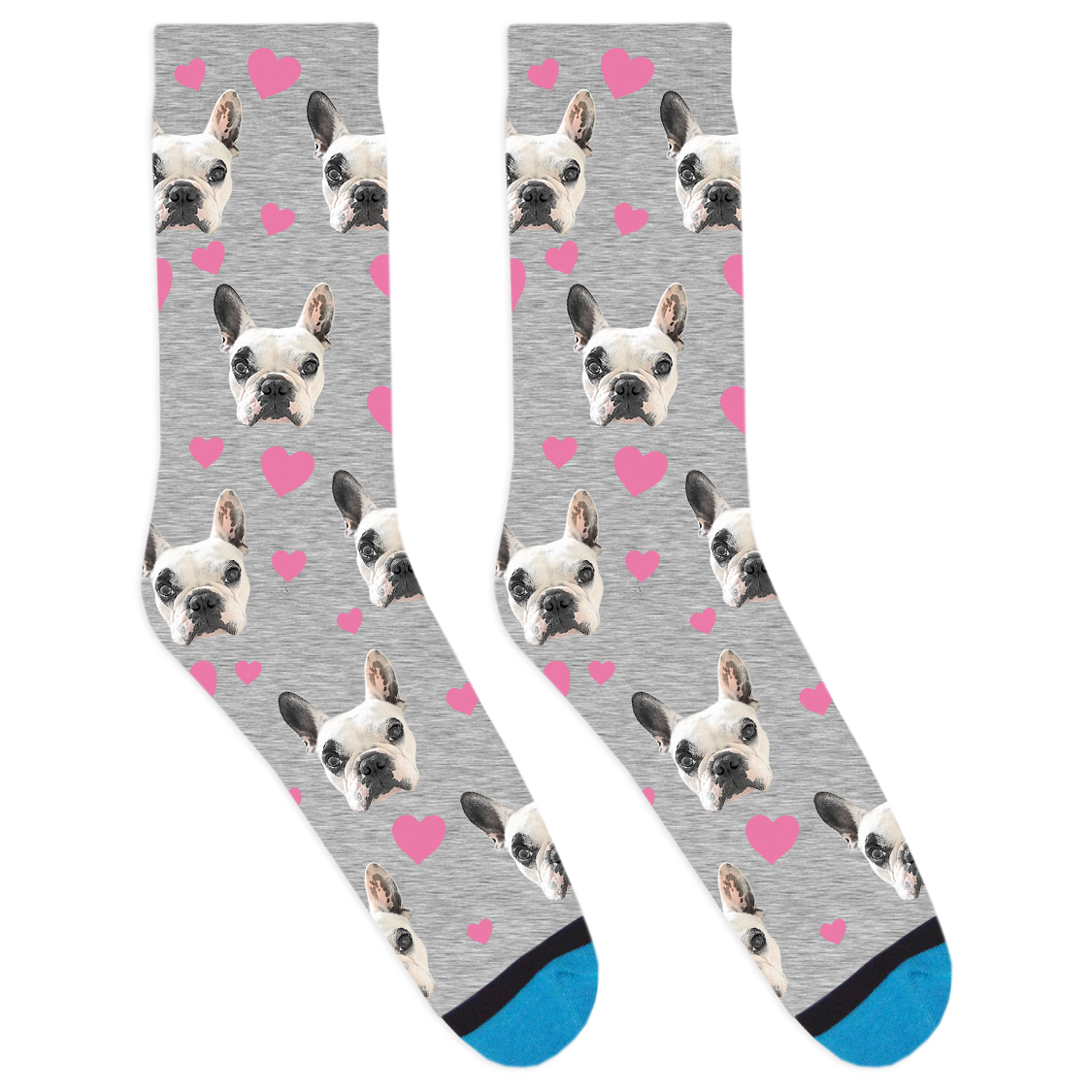 Walter Geoffrey the Frenchie Heart Socks