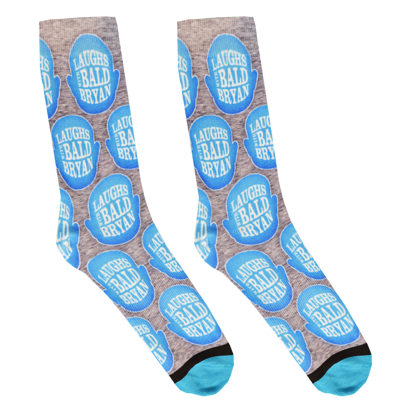 Laughs with Bald Bryan Socks