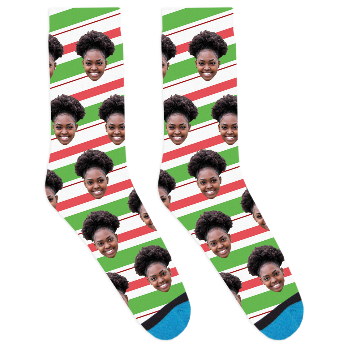 Custom Holiday Stripe Socks