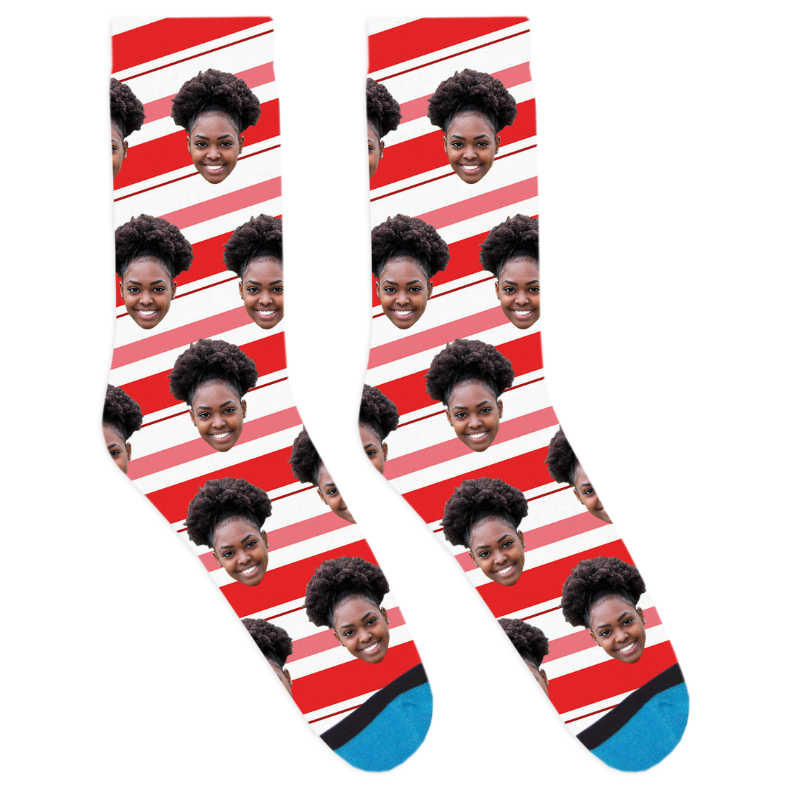 Custom Holiday Stripe Socks