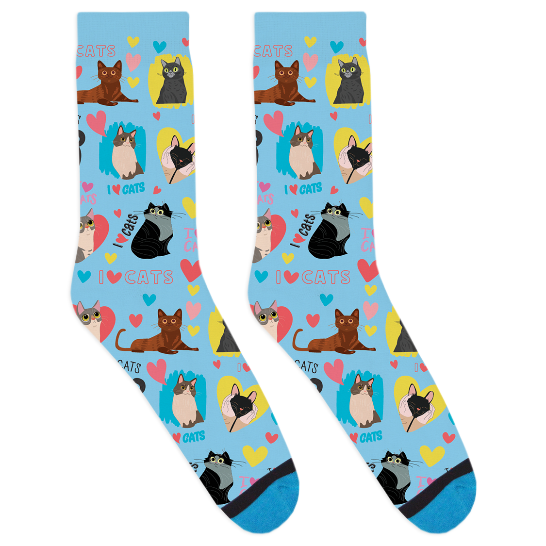 I Heart Cats Socks